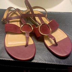Burgundy Wine Sandals